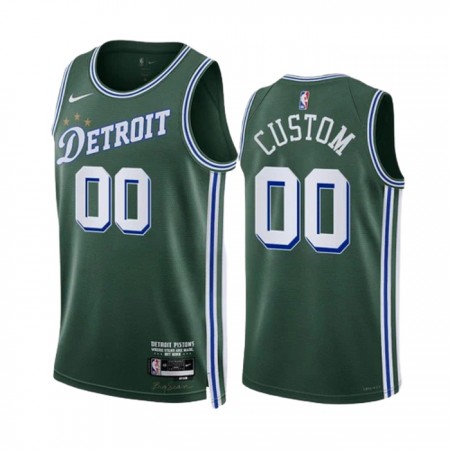 Detroit Pistons Custom Nike 2022-23 City Edition Vihreä Miesten Pelipaidat Swingman